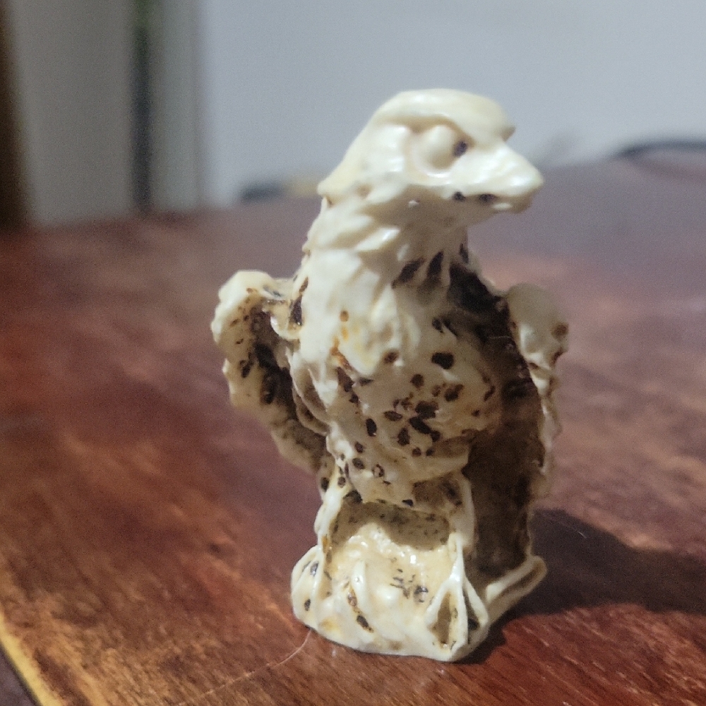 Cream and Brown Eagle Figurine